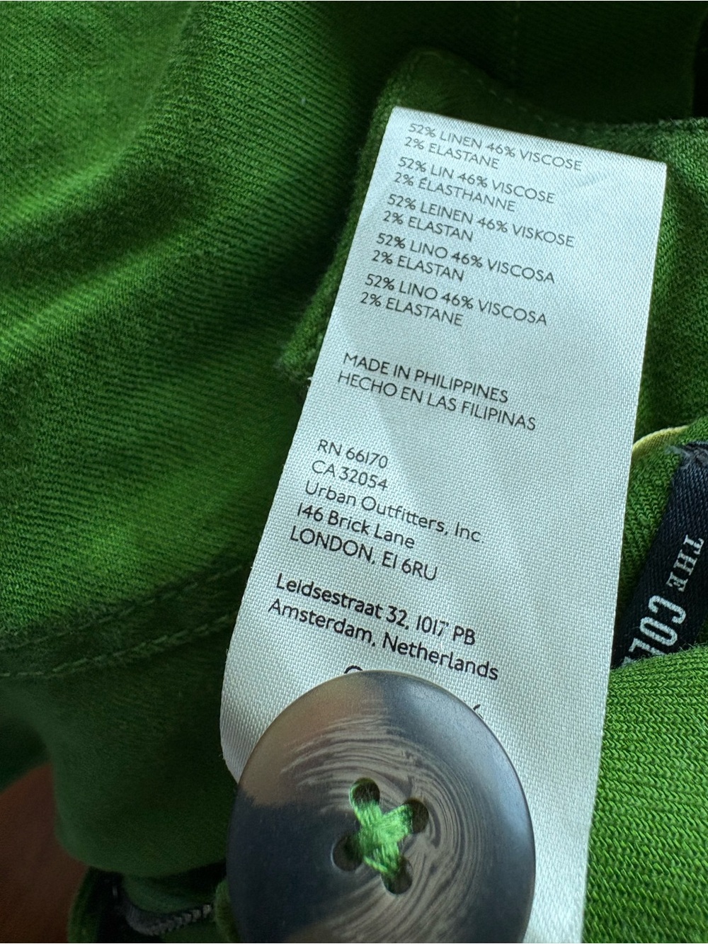 Anthropologie Maeve The Colette Green Linen Blend Wide Leg Pants 27 - Picture 10 of 14